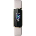 Fitbit Luxe Fitness and Wellness Tracker with Stress Management, Sleep Tracking and 24/7 Heart Rate, Lunar White/Soft Gold Stainless Steel , One Size (S & L Bands Included)