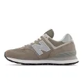 New Balance Women's 574 V2 Essential Sneaker, Grey With White, 9 Wide