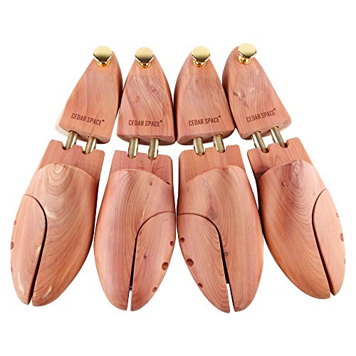 Cedar Space Cedar Shoe Trees for Men 2-Packs / 4-Packs Cedar Wooden Shoe Trees, CS45 - US Size Men12 / Women13