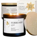 February 13th Birthdate Personalized Astrology Candle with Live Q&A | Reading for Your Birthday | Handmade Aquarius Candles | Unique Birthday Gifts for Her and Him