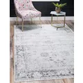 Unique Loom Sofia Collection Area Traditional Vintage Rug, French Inspired Perfect for All Home Décor, 3' 3 x 5' 3 Rectangular, Gray/Ivory