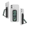 CLCKR Richmond Finch Phone Grip Holder and Expanding Stand, Universal Finger Grip Kickstand Compatible with iPhone 14/13/12, Samsung S22 and More, Multiple Viewing Angles, Emerald Zebra Design