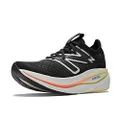New Balance Women's FuelCell Supercomp Trainer V1 Running Shoe, Black/Black Metallic/Neon Dragonfly, 8.5 Wide