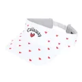 Callaway C24191208 Women's Sun Visor (Heart Pattern, Adjustable Sizing), Hat, Golf, 1030_white, Free Size