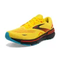 Brooks Men s Adrenaline GTS 23 Supportive Running Shoe - Yellow/Foraged Iron/Orange - 7.5 Medium