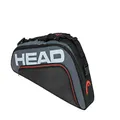 HEAD Tour Team 3R Pro Tennis Racquet Bag 3 Racket Tennis Equipment Duffle Bag - Black/Grey, One Size