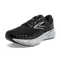 Brooks Women's Glycerin 20 Neutral Running Shoe, Black/White/Alloy, 11.5 US