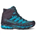 La Sportiva Womens Ultra Raptor II Mid GTX Wide Hiking Boots, Carbon/Topaz, 8
