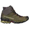 La Sportiva Mens Ultra Raptor II Mid Leather GTX Hiking Boots, Ivy/Tango, 9.5
