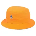 Original Penguin Unisex Logo Cotton Twill Bucket Hat, Dark Cheddar, One Size