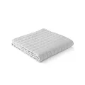 YnM Exclusive Cooling Weighted Blanket with Bamboo Viscose, Smallest Compartments with Glass Beads, Bed Blanket for One Person of 90lbs, Ideal for Twin Bed (41x60 Inches, 10 Pounds, Light Grey)