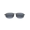 Maui Jim Unisex-Adult Ho'okipa Sunglasses, Gloss Black/Neutral Grey Polarized, Medium