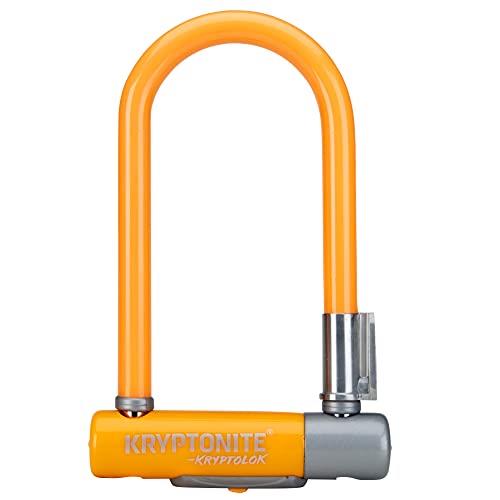Kryptonite Kryptolok Mini-7 12.7mm U-Lock Bicycle Lock with FlexFrame-U Bracket - Light Orange