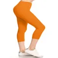 Leggings Depot 5" Waistband Yoga Capri Solid LY5CPR128-MUSTARD, One Size