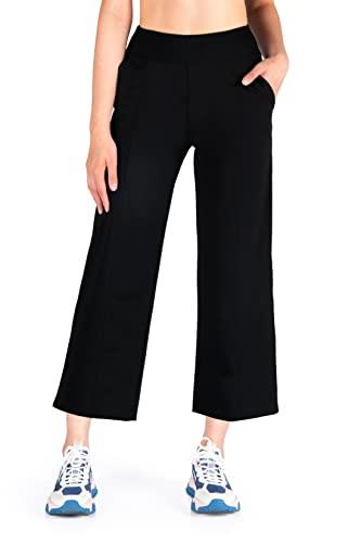 Yogipace Women's 22"/25"/28" UPF 50+ High Waisted Wide Leg Cropped Yoga Pants with Pockets Lightweight Summer Lounge Pant