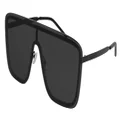 SAINT LAURENT SL 364 MASK shape Sunglasses + Bundle with eSHADES Luxury Eyewear Kit, Black W/ Black ( 99mm ), 99mm