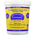 Stewart Freeze Dried Chicken Liver Dog Treats, Grain Free, All Natural, Made in USA by Pro-Treat, 3 oz, Resealable Tub