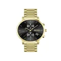 BOSS Integrity Men's Quartz Chrono Stainless Steel and Link Bracelet Business Watch, Color: Gold Plated (Model: 1513781), gold plated, Chronograph