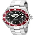 Invicta Men's Pro Diver Quartz Watch with Stainless Steel Strap, Silver/Red, Two Tone/Blue, 22 (Model: 22020, 25716), Stainless Steel, 22020