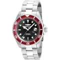 Invicta Men's Pro Diver Quartz Watch with Stainless Steel Strap, Silver/Red, Two Tone/Blue, 22 (Model: 22020, 25716), Stainless Steel, 22020