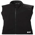 Helly Hansen Women's Paramount Vest Softshell Water Resistent Windproof Breathable Softshell Vest, 990 Black, X-Small
