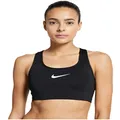 Nike Womens Swoosh Medium-Support Padded Sports Bra Black/White S
