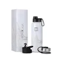 IRON °FLASK Sports Water Bottle - 40 Oz, 3 Lids (Spout Lid), Leak Proof, Vacuum Insulated Stainless Steel, Double Walled, Thermo Mug, Metal Canteen
