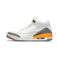Nike Wmns Air Jordan 3 Retro Men's Basketball Shoes, White Black Laser Orange Cement Grey, 6.5 UK