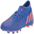 adidas Unisex Predator Edge.4 Flexible Ground Soccer Shoe, Hi-Res Blue/Turbo/Blue, 10.5 US Men