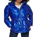 Levi's Women's Quilted Megan Hooded Puffer Jacket, Polished Royal Blue, X-Large