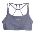 Nike Women's Dri-FIT Indy Light-Support Non-Padded Sports Bra (Obsidian/White, Large)