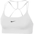 Nike Women's Dri-FIT Indy Light-Support Non-Padded Sports Bra (White/Black, Medium)