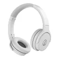 Audio-Technica ATH-S220BTWH Wireless On Ear Headphones, White,Adjustable,ATHS220BTWH