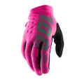100% BRISKER Gloves Neon Pink - S