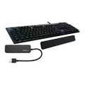 Logitech G G815 LIGHTSYNC RGB Mechanical Gaming Keyboard (GL Tactile) with Palm Rest and USB 3.0 Hub Bundle (3 Items)