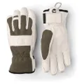 Hestra Tarfala 5-Finger Glove I Waterproof, Windproof, Insulated Winter Leather Ski Glove, Olive, 7