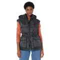Levi's Women's Quilted Megan Hooded Puffer Jacket, Black Vest, X-Small