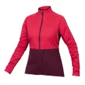Endura Women's Windchill Cycling Jacket II - Waterproof Panels & Thermal Protection Aubergine, X-Small