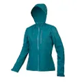 Endura Women's Hummvee Waterproof Hooded MTB Cycling Jacket Deep Teal, X-Small
