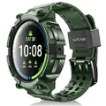 SUPCASE Unicorn Beetle Pro Series Case for Galaxy Watch 5 Pro 45mm 2022 Release, Rugged Protective Case with Strap Bands (DarkGreen)