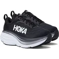 HOKA ONE ONE Bondi 8 Womens Shoes, Black & White, 6 US