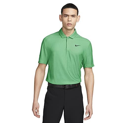 Nike Dri-FIT Tiger Woods Men's Golf Polo, Stadium Green/Spring Green/Black, S Regular US