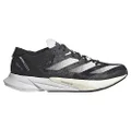 adidas Women's Adizero Adios 8 Running Shoe, Carbon Cloud White Core Black, 8.5 US