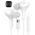 USB C Headphone, Type C Wired Earbuds for Samsung S23 S22 Google Pixel 7 Pro 6 7A, In Ear Buds Earphone Corded Headset Noise Canceling Microphone for Galaxy Z Flip 5 Fold S21 FE Ultra S20 Plus Note 20