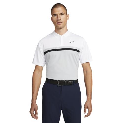 Nike Men's Dri-fit Victory Color-Block Polo (US, Alpha, XX-Large, Regular, Regular, White/Black/Gray)