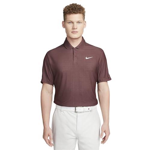 Nike Dri-FIT Tiger Woods Men's Golf Polo (US, Alpha, Small, Regular, Regular, Burgundy Crush/Plum Eclipse/White)
