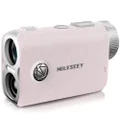 MiLESEEY PF1 1000 Yards Golf Rangefinder with Slope Switch, All Weather Golf Range Finder, 0.1s Flag Lock with Pulse Vibration, IP65 Waterproof, 7.5° Wide View, Continuous Scan Mode (PF1-Pink)