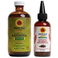 Tropic Isle Living Jamaican Black Castor Oil 8Oz & Strong Roots Red Pimento Hair Growth Oil 4Oz"Set"
