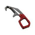 GILL Harness Rescue Tool - Shackle Key + Knife Titanium RED - Shackle Key fits Most Small to Medium Sized Shackles