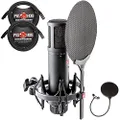 sE Electronics SE2200 Large-Diaphragm Condenser Microphone Bundle with CAD Audio Pop Screen Filter and 2 10ft XLR Cables